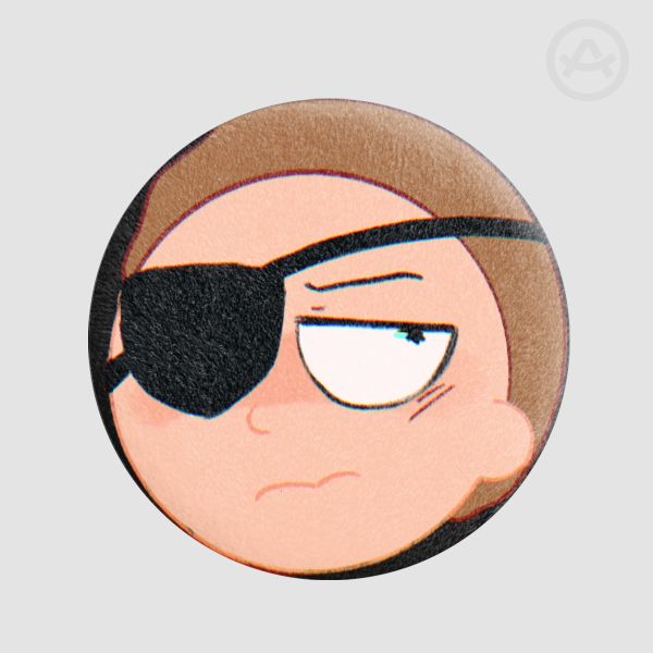 Morty Evil PLUSH BADGE (Rick and Morty)