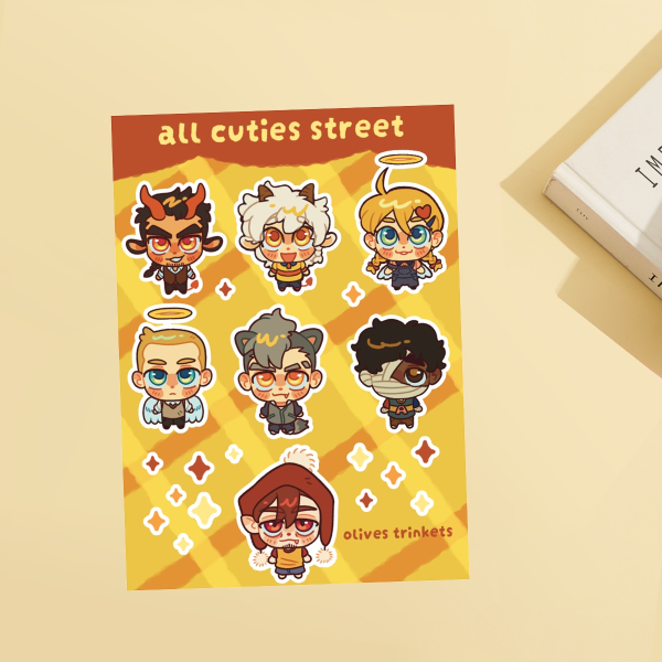 all cuties sticker sheet