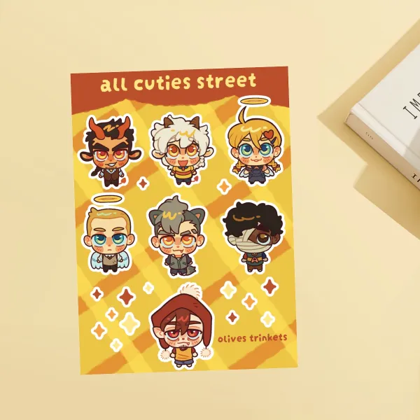 all cuties sticker sheet