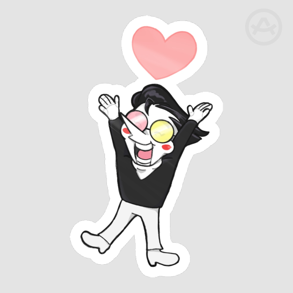 Lovey Dovey Spamton Die Cut Sticker