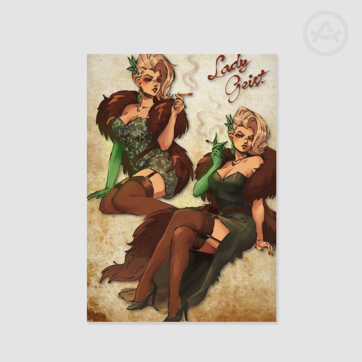 Lady Geist pinup print