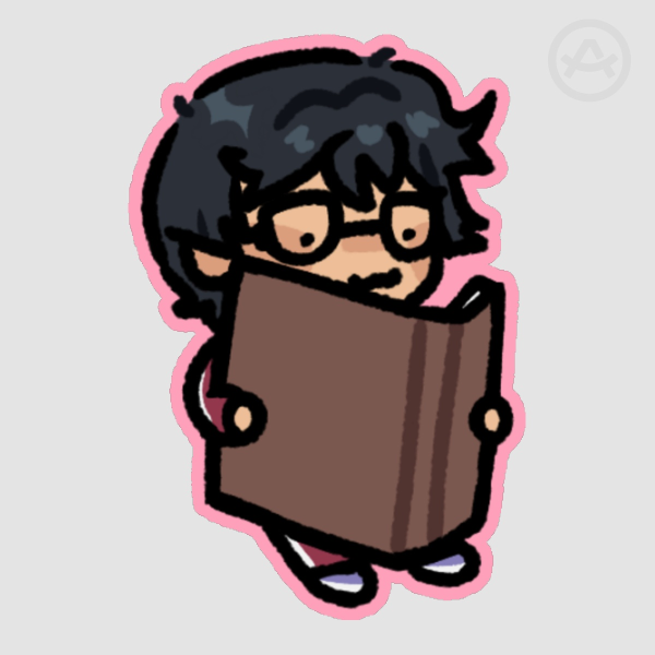 Kobayashi Reading a Book Sticker