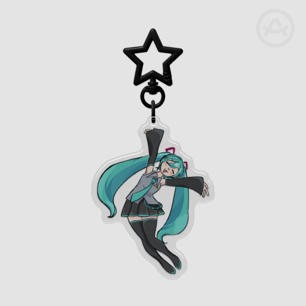 Hatsune Miku Clear Acrylic Keychain