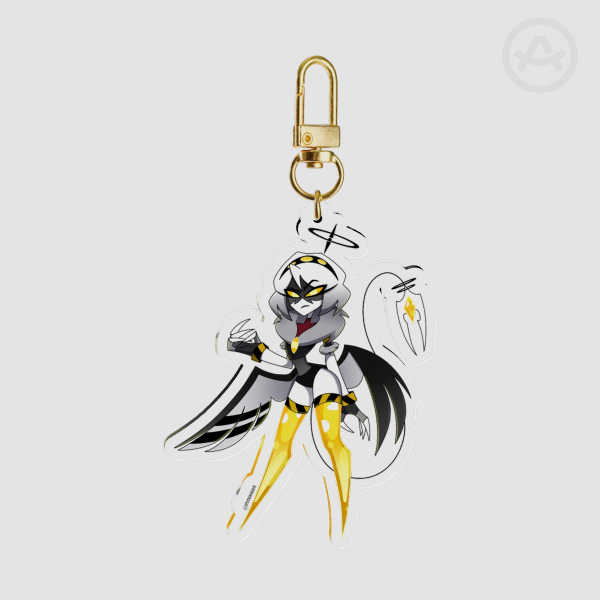 V 💛🪽| Acrylic Keychain | Hazbin Hotel x Murder Drones Au Fanmade | Potainasor ❤️✨️🖤