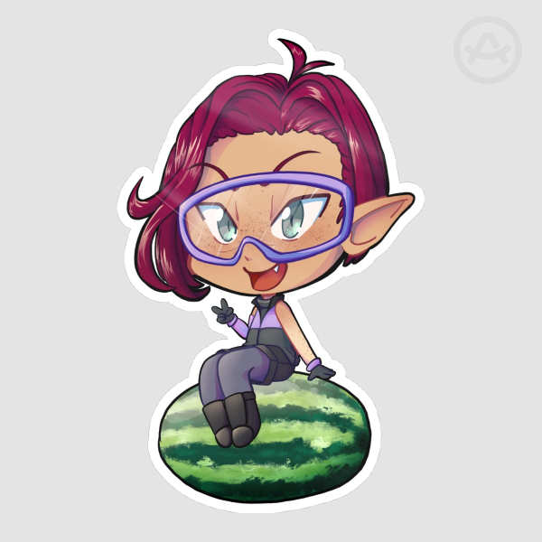 Clive, Watermelon Gremlin -  Die Cut Stickers