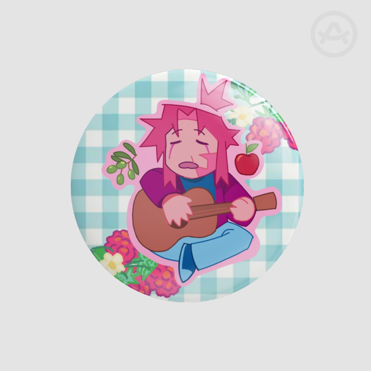 Ember playing guitar pin