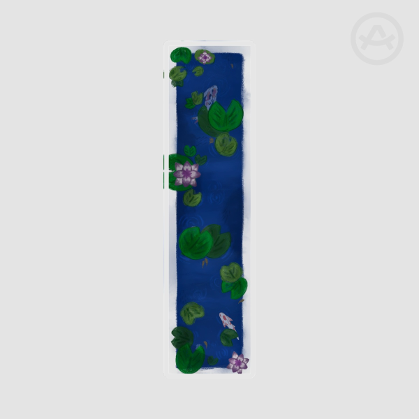 Koi Pond PET Plastic Bookmarks