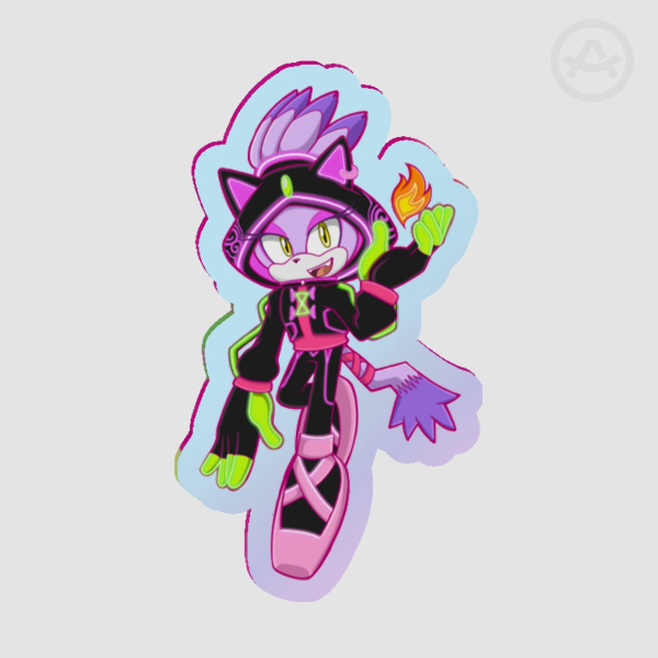 Neon Blaze Acrylic Pin badge