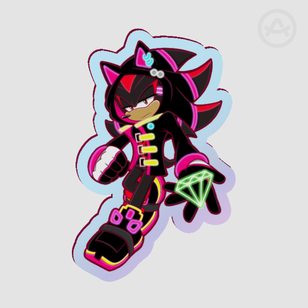 Neon Shadow Acrylic Pin Badge