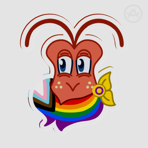 LGBTQ+ Pride Kril acrylic pin