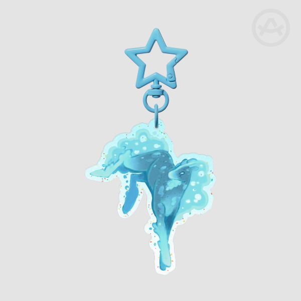 Taumoeba Horse Glitter Acrylic Keychain