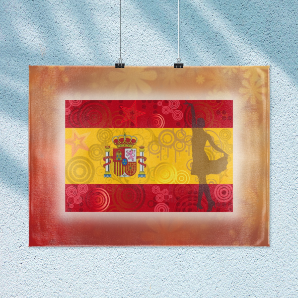 Spain Frutiger Metro Flag Tapestry