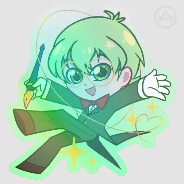 That one Bookworm PET Sticker
