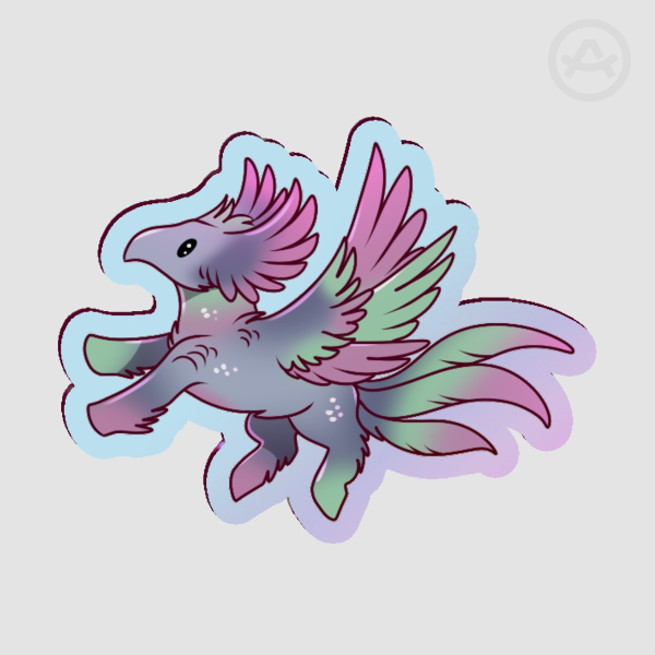 Pigeon pegasus acrylic pin (Water Demons)
