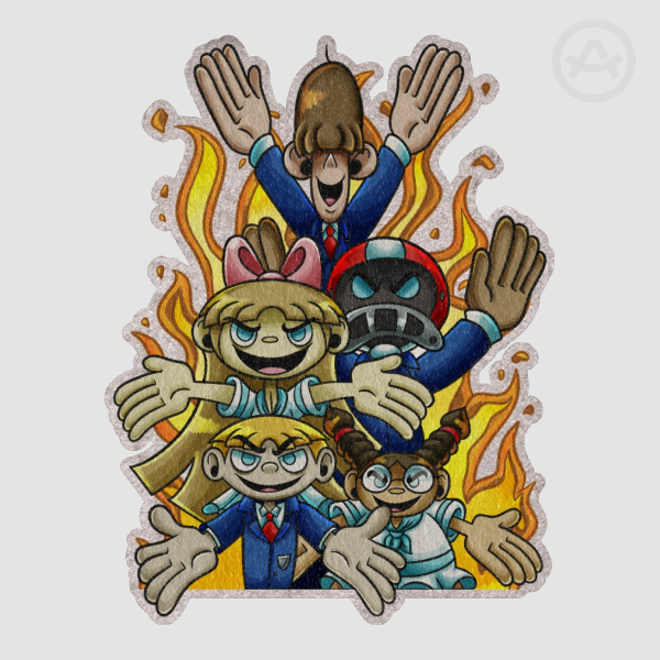 Delightful Children from Down the Lane Codename Kids Next Door/ KND Colored Edge Die Cut Stickers