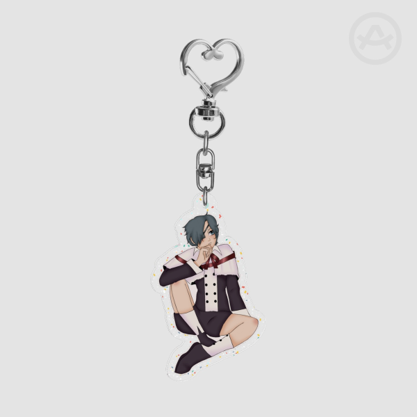 SMALL Glittery Ciel Phantomhive Black Butler Kuroshitsuji Keychain