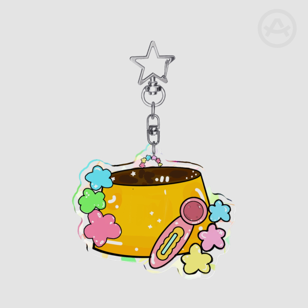 Hei-sei retro pudding toy keychain