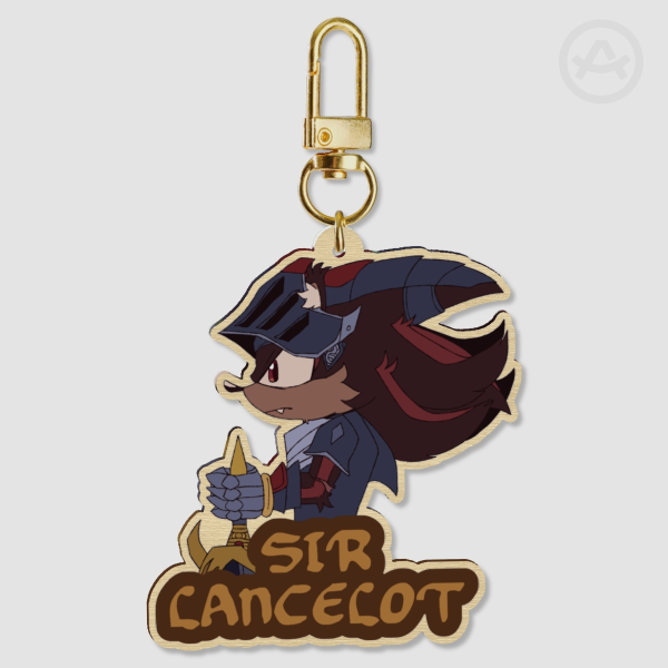 Lancelot wooden keychain