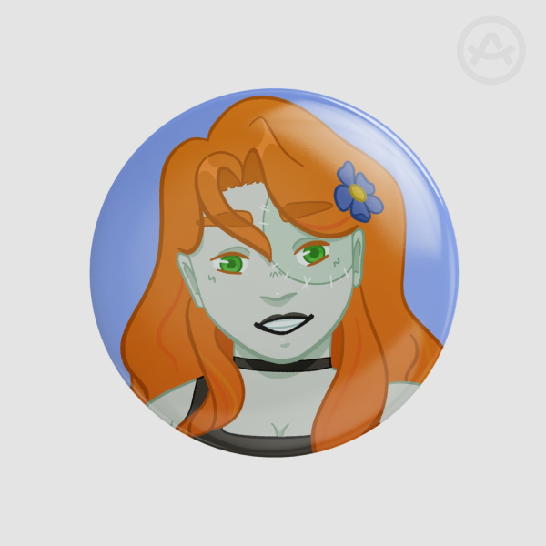 Zombiecleo Round Badge (Button Pin)