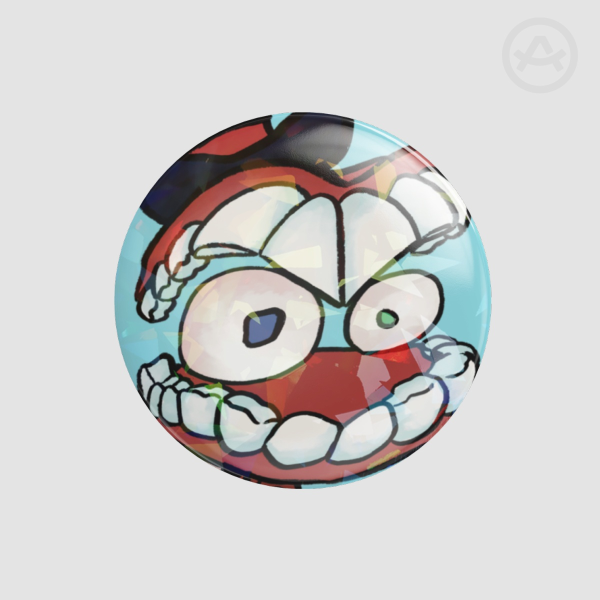 caine mad | round badge
