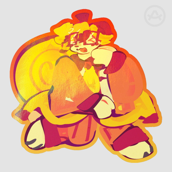 Split Colored Edge Die Cut Sticker