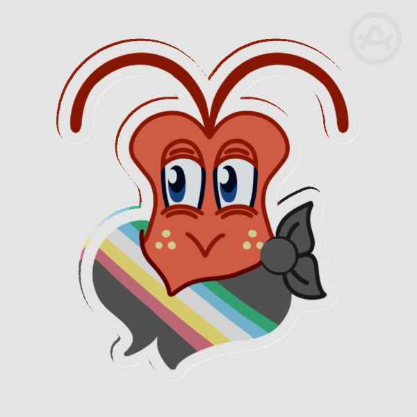 Disabled Pride Kril acrylic pin