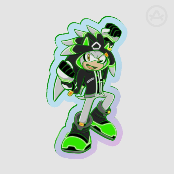 Neon Silver Acrylic Pin badge