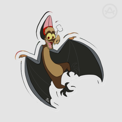 Batty Acrylic Pin