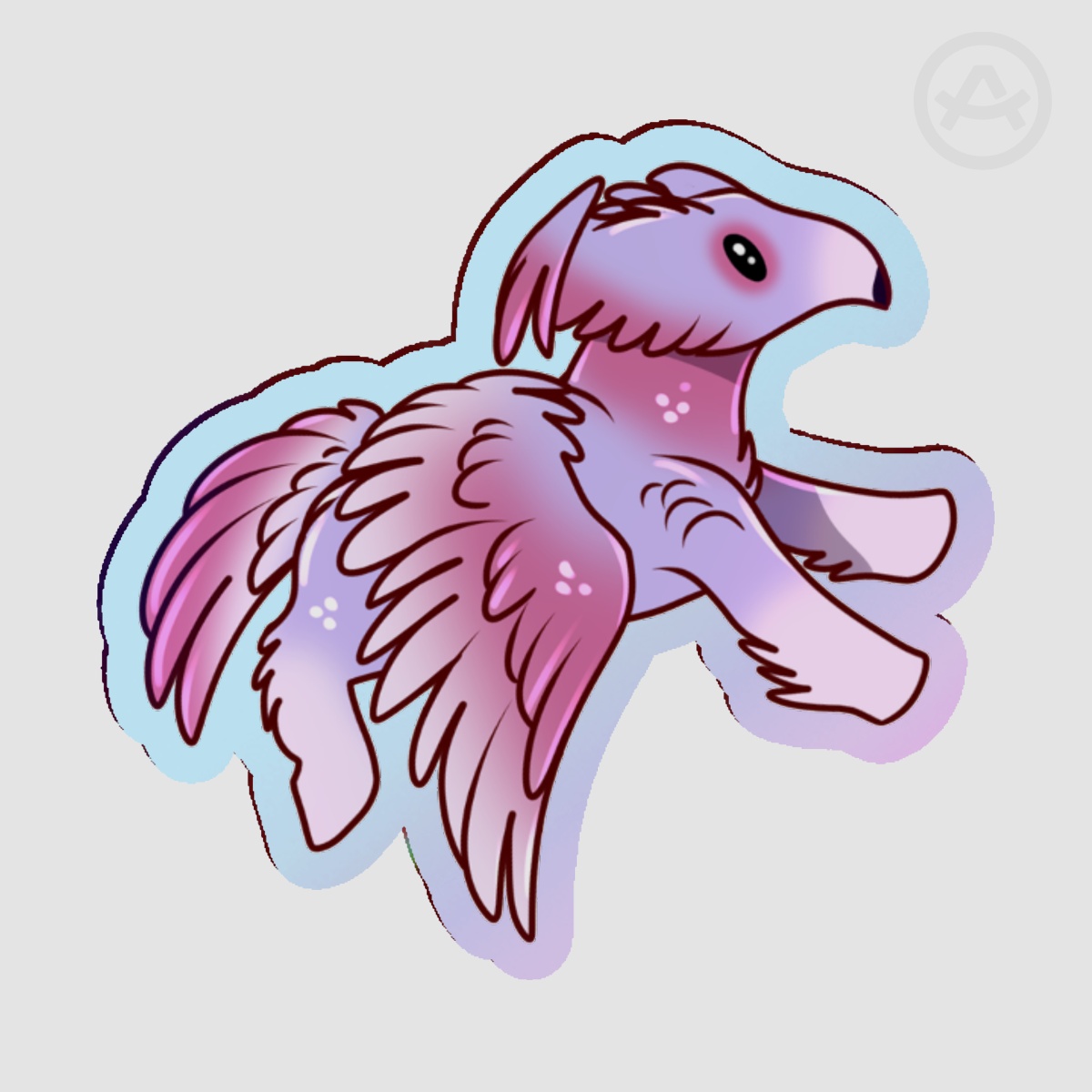 Pigeon pegasus acrylic pin (Water Demons)