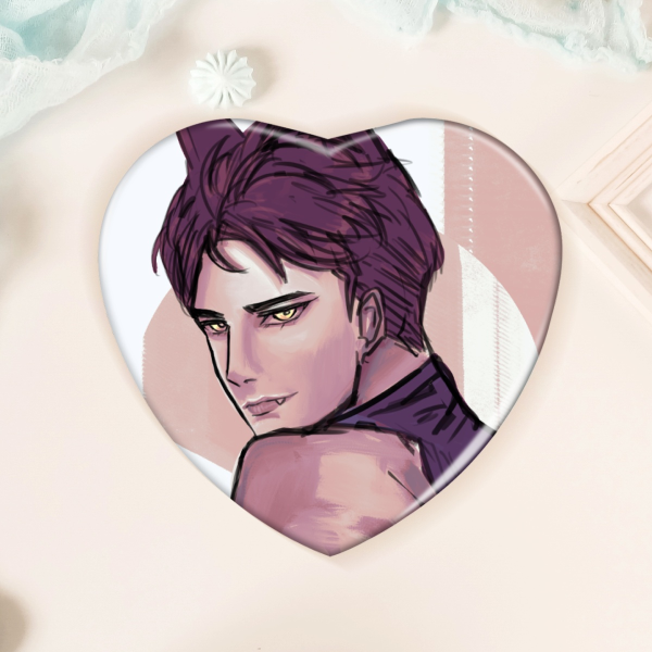 Missing Dog Heart Shape Holographic Badge