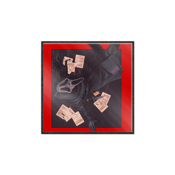 GF Papers Clear Acrylic Art Board - 3.93" x3.93" (100x100mm), Black
