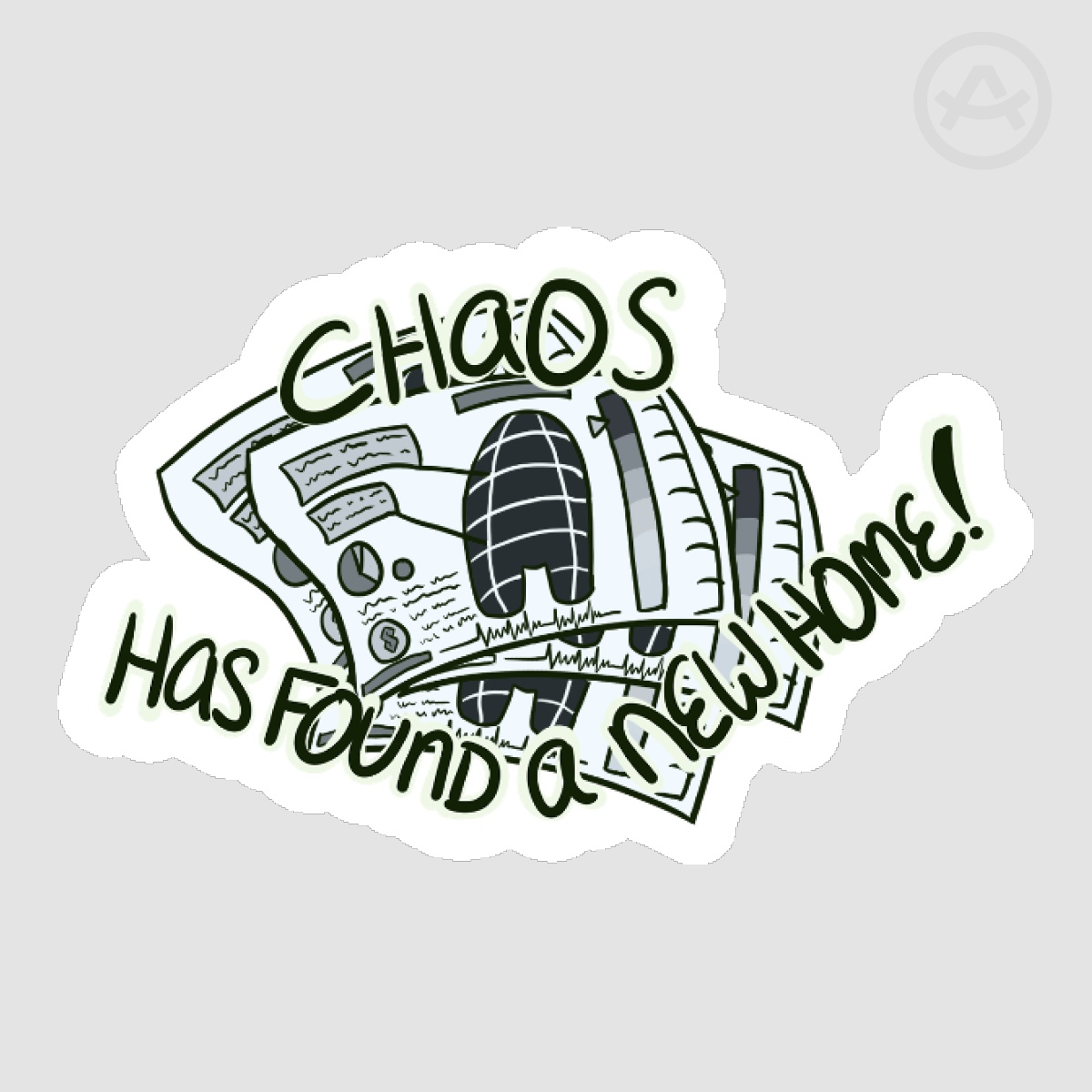 CHAOS | Among Us Matte Sticker