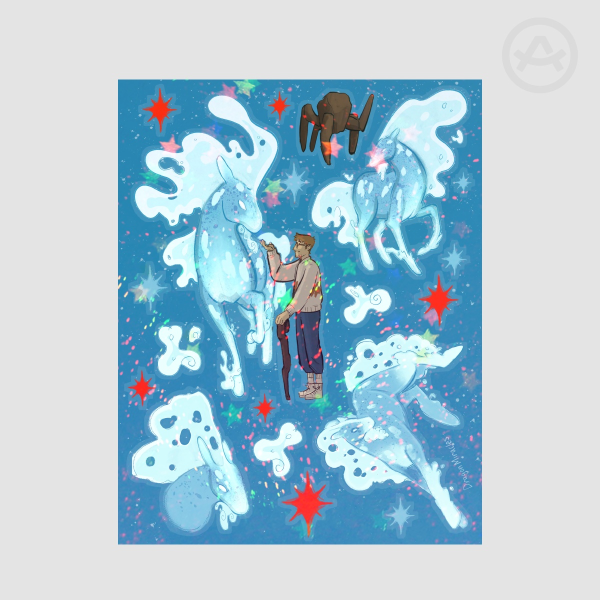 Taumoeba Horse Holo Sand Stickers Sheet