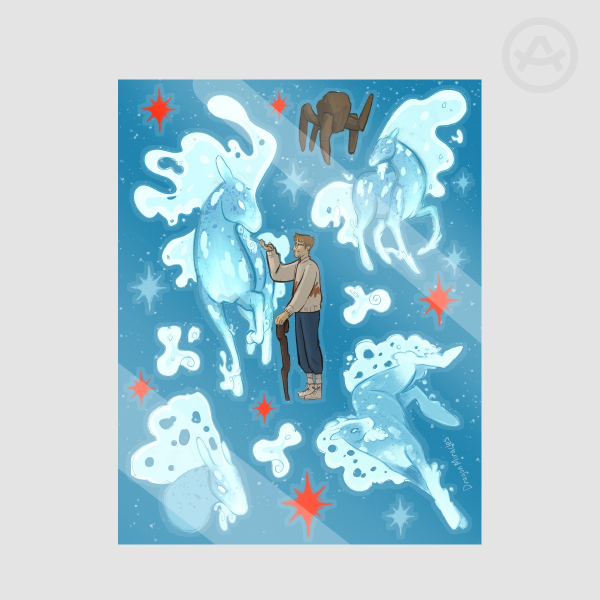 Taumoeba Horse Glossy Stickers Sheet