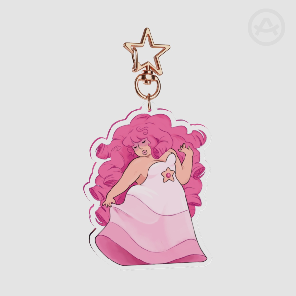Rose Quartz Keychain