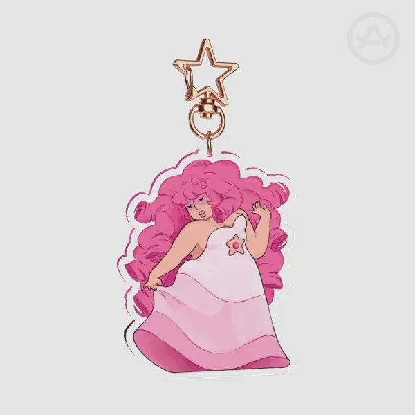Rose Quartz Keychain