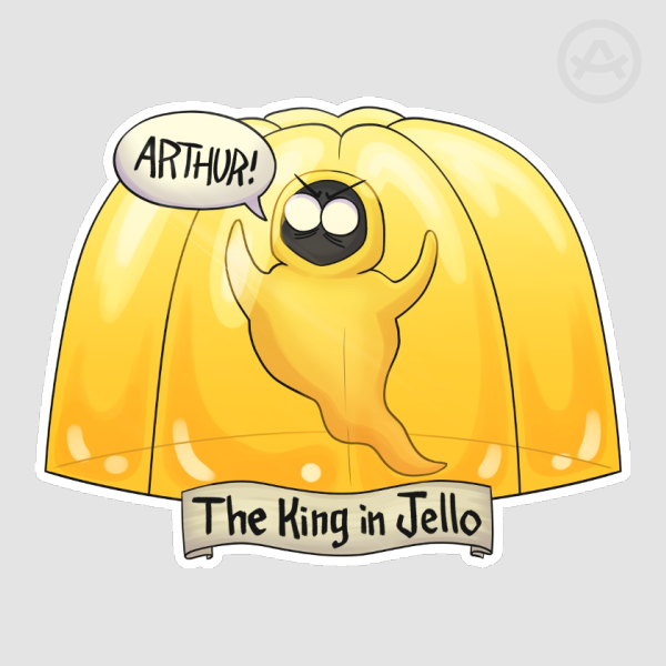 The King in Jello Sticker