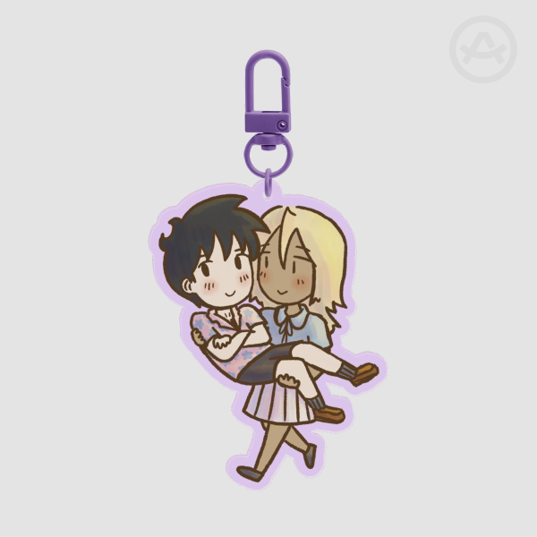 Hazel Carrying Brad Acrylic Keychain