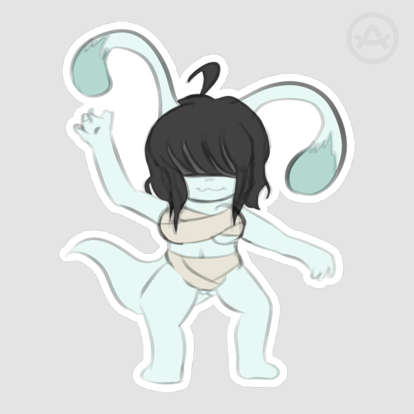 Mimi Slug Girl Nae Nae Paper Sticker
