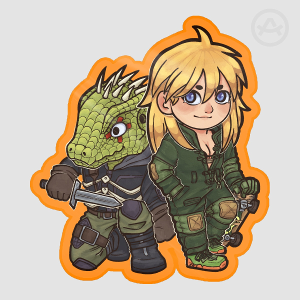 Mud and Sludge Duo Sticker