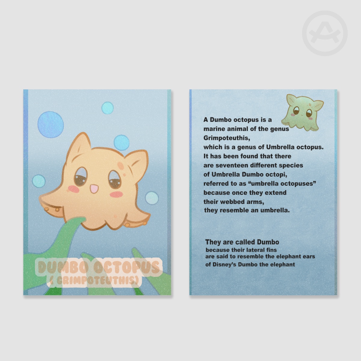 Dumbo Octopus holographic card
