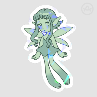 Gloomy Fairy Sparkly Sticker