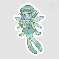 Gloomy Fairy Sparkly Sticker