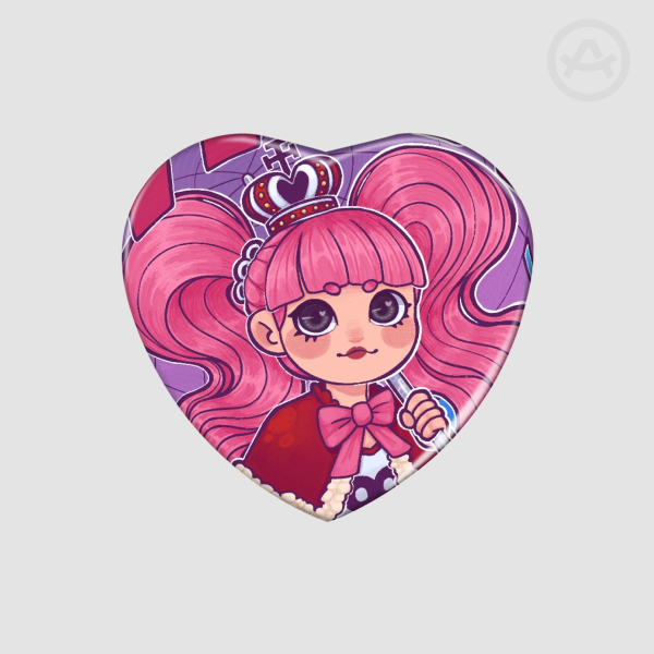 Perona Heart Shape Holographic Badge
