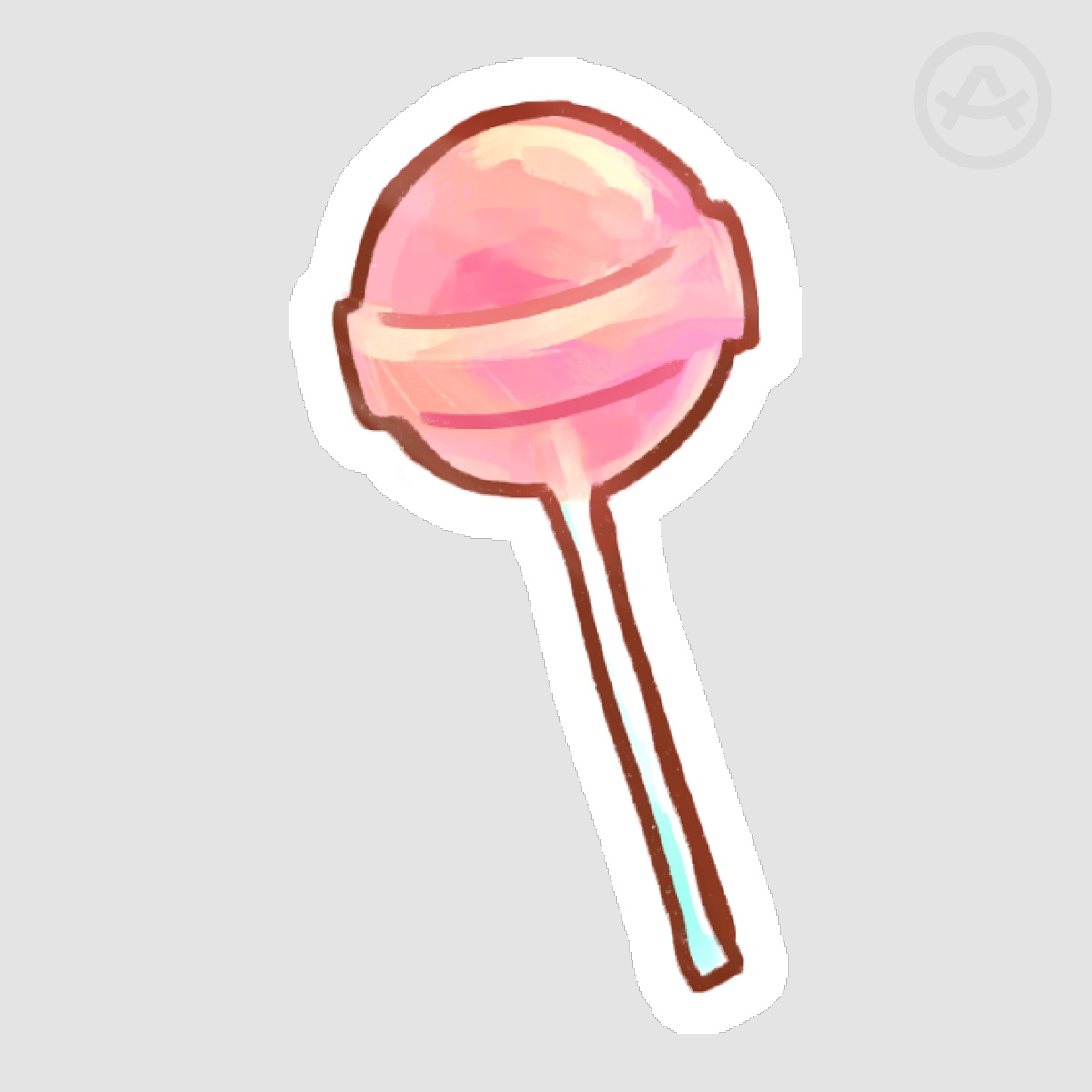 Pale Pink Lollipop Sticker