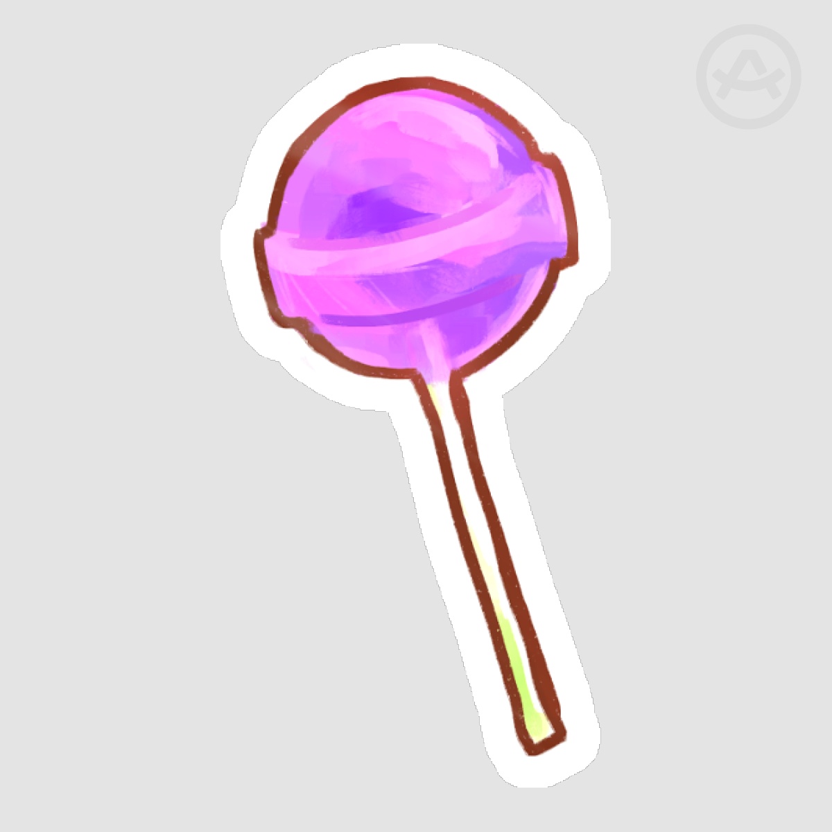 Violet Lollipop Sticker