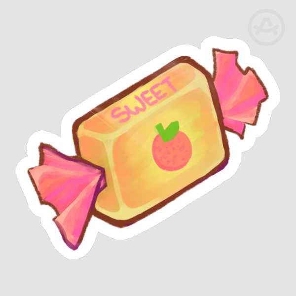 Fruity Candy (Orange Flavored) Sticker