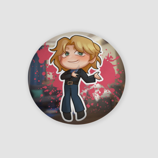Chibi Edwin Lenticular Round Badge - 2.28"(58mm)