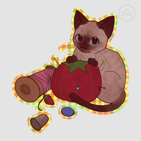 Foster Kitten Thumbelina Soft Touch Sticker