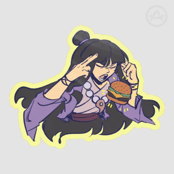 Ace Attorney: Maya Psychic Burger Sticker